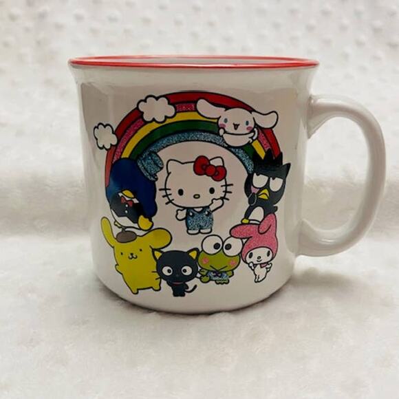 Hello Kitty & Friends Rainbow Sparkle Large 20oz Ceramic Coffee Mug- NEW - Picture 2 of 6